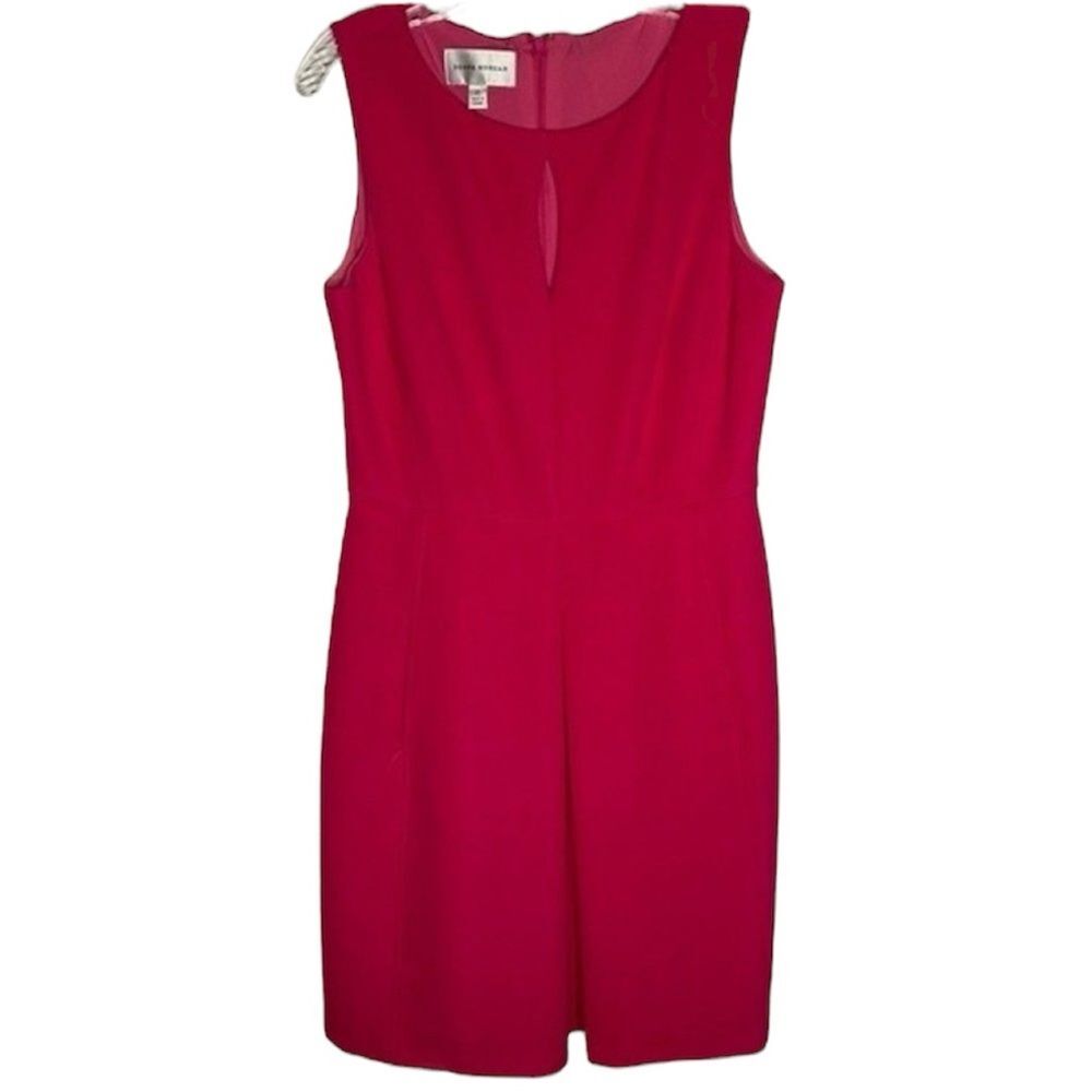 Donna Morgan Pink Harlow Key Hole Sleeveless Fit & Flare Career Work Dress 10
